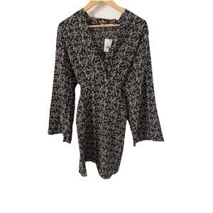 Lush Women's Black & White Long Sleeve Mini Dress NWT